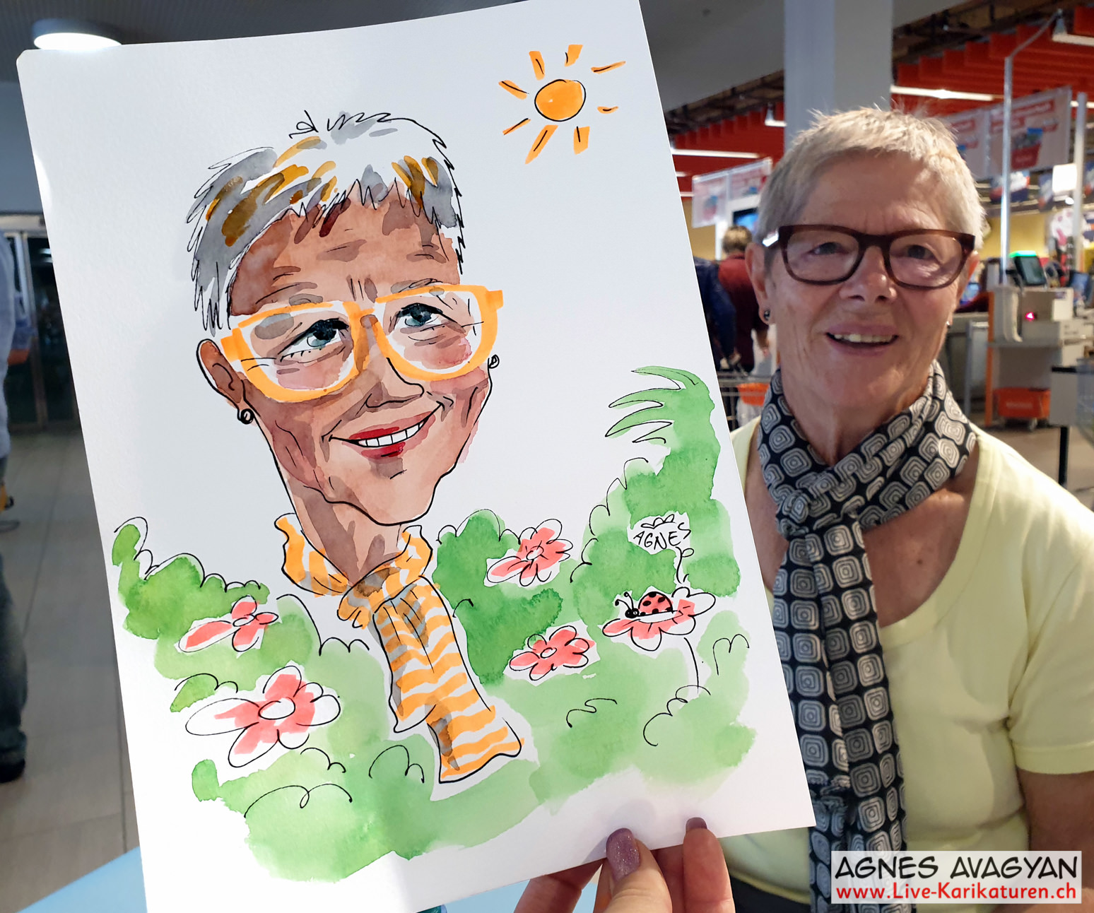 Individual portrait live on site
